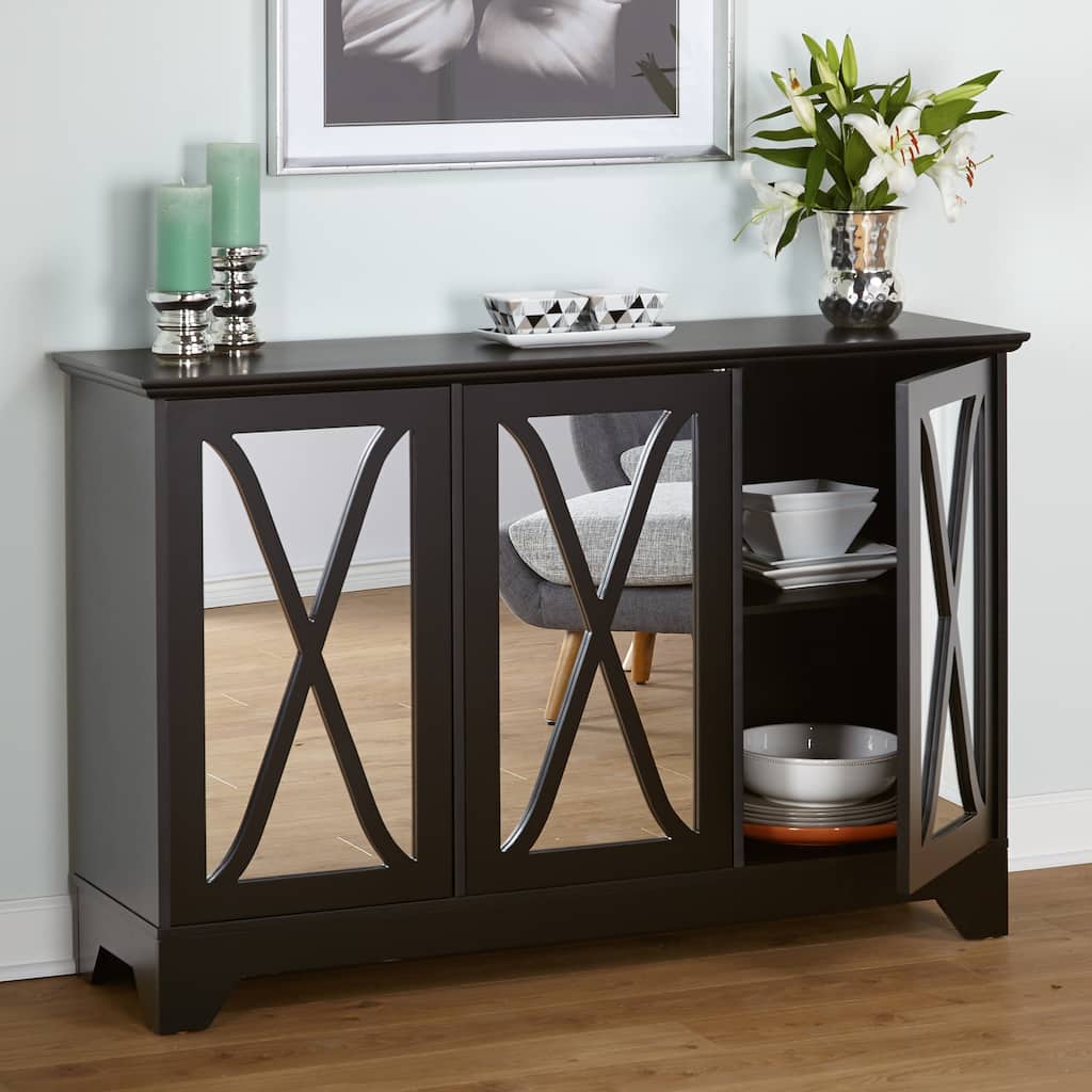 Simple Living Reflections Black Buffet/ Console