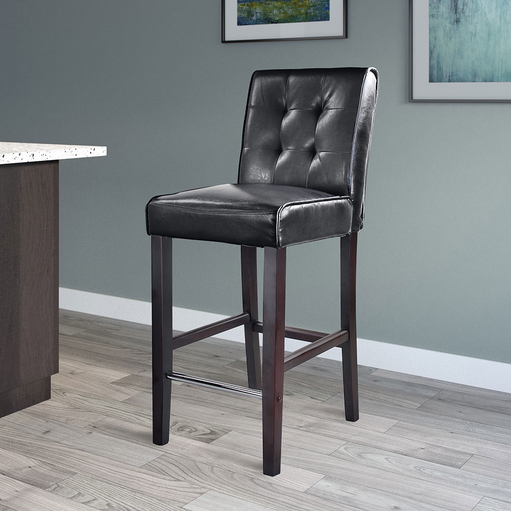 corliving antonio bar height barstool bonded leather