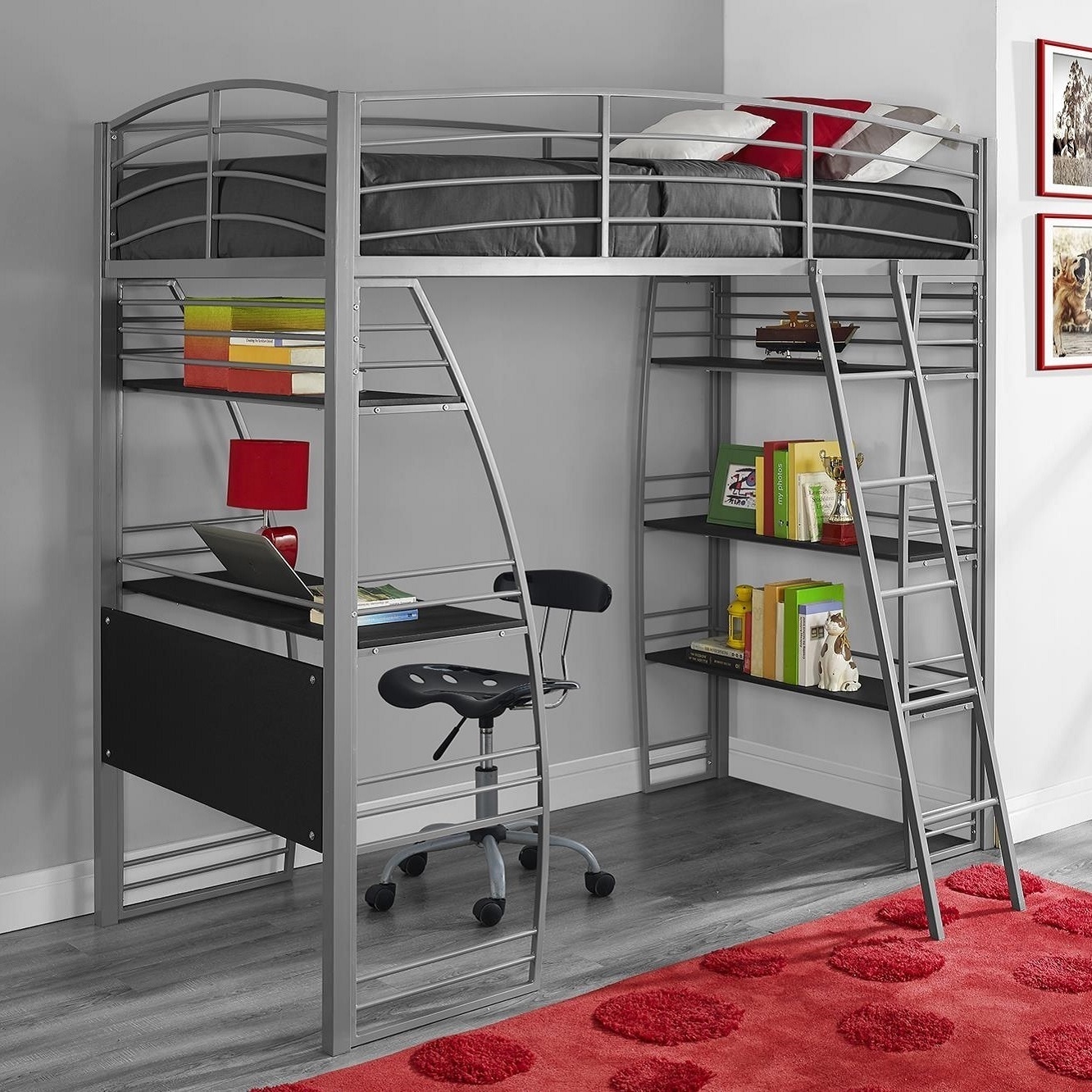 Shop Avenue Greene Sansa Twin Loft Bed With Integrated Desk And