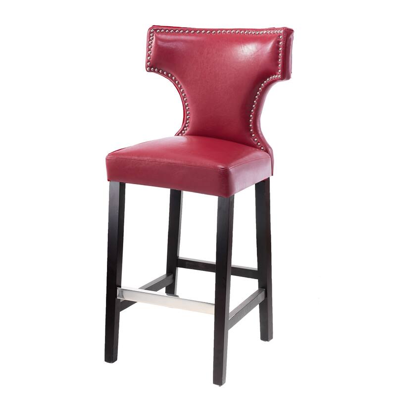 Aiden Bar Height Stool with Metal Studs (Set of 2)
