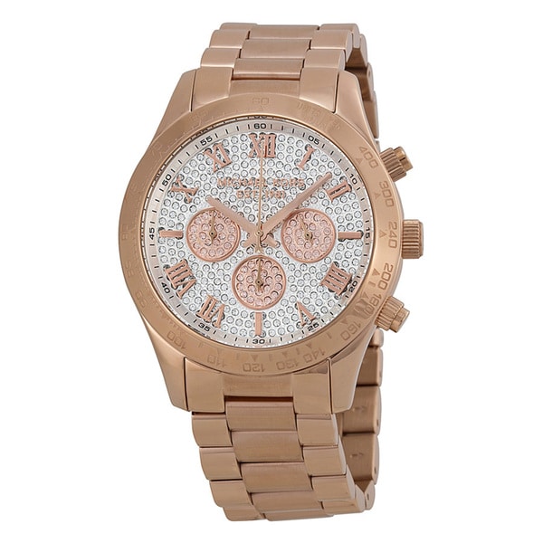 Michael Kors Women's MK5946 'Layton' Rose Gold Tone Ion Plated Stainless Steel Watch