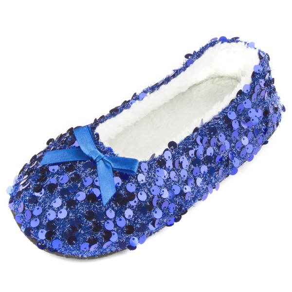 Leisureland Women's Metallic Sequined Slippers Free Shipping On
