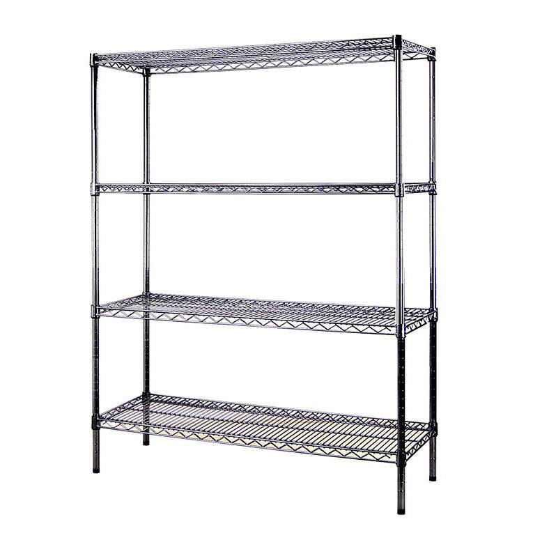 Excel Black Multi-Purpose 4-tier Wire Shelving (60 in. H x 48 in. W x 18 in. D)