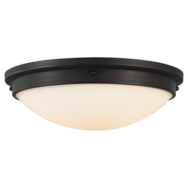 Boulevard Oil Rubbed Bronze 2 light Flush Mount Fixture