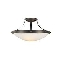 Feiss Boulevard 2 - Light Indoor Semi-Flush Mount, Oil Rubbed Bronze