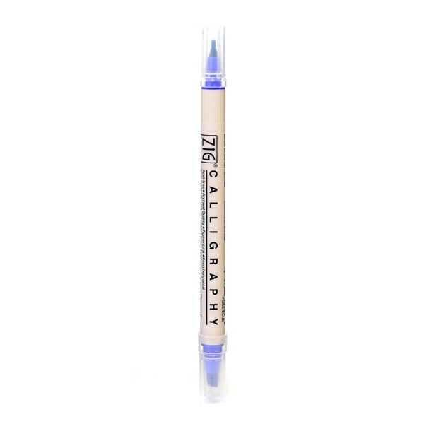 Carded Zig Memory System Calligraphy Dual Tip Marker Pure Black