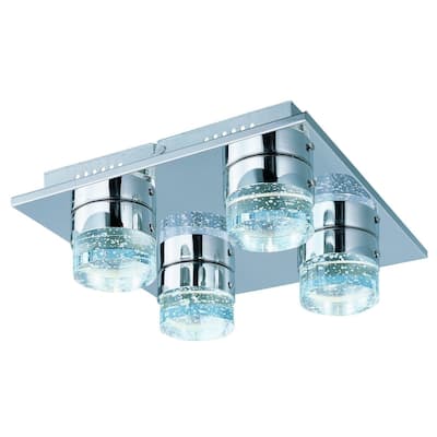 Fizz IV Chrome 4-light Flush Mount