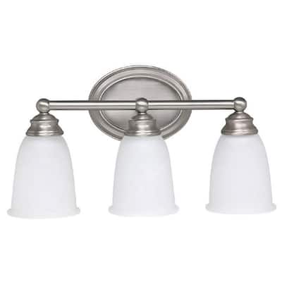 Transitional 3-light Matte Nickel Bath/Vanity Light - Matte Nickel