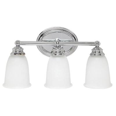 Transitional 3-light Chrome Bath/Vanity Light