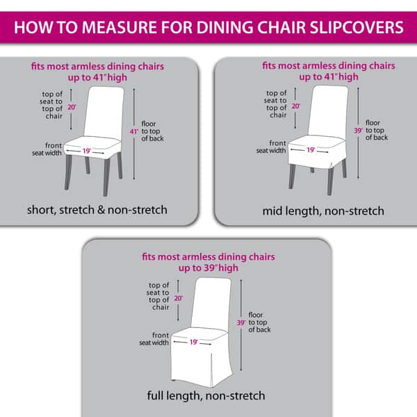 Quickcover Hudson 1 Piece Stretch Dining Chair Slipcover Piece Stretch Dining Chair Slipcover