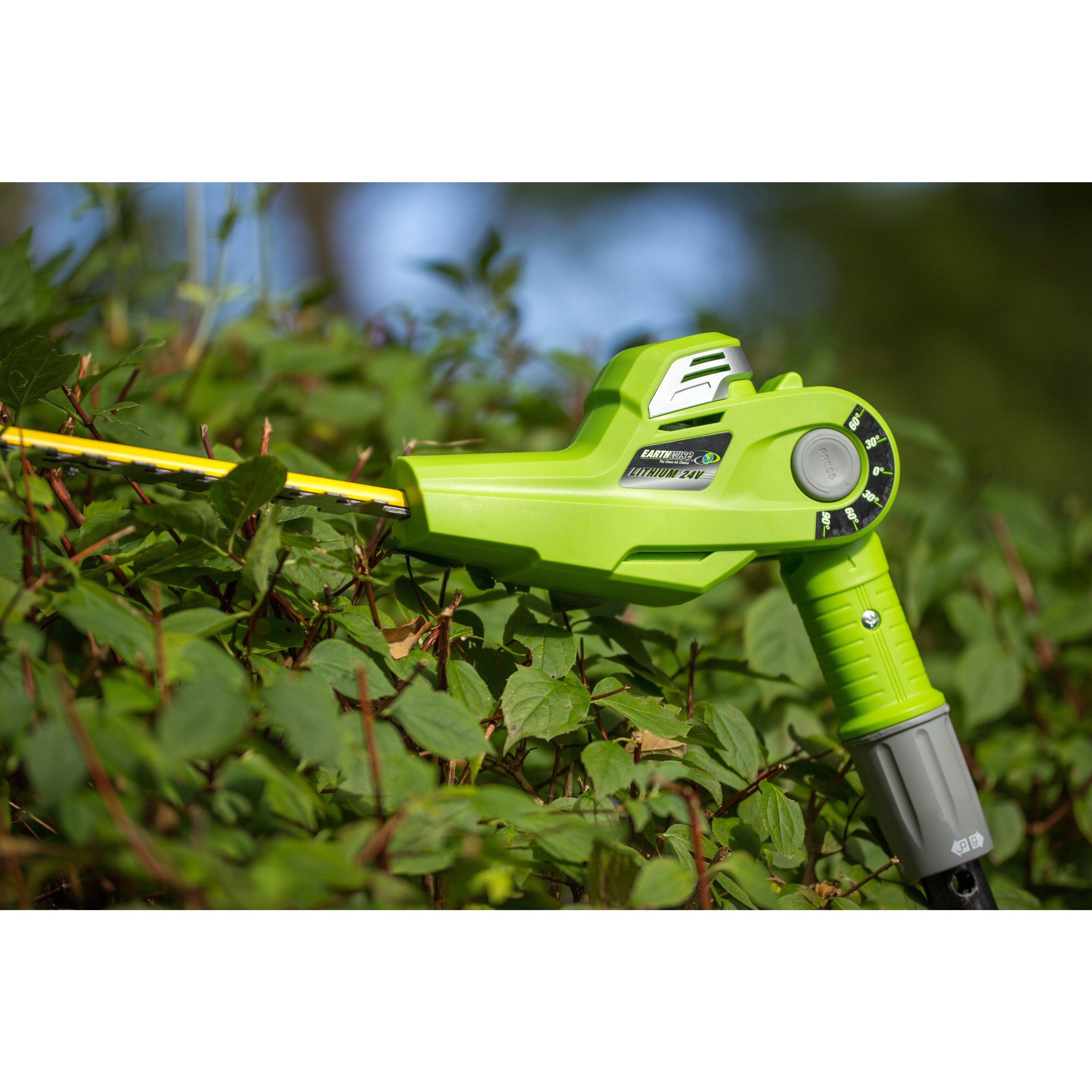 earthwise cordless pole hedge trimmer