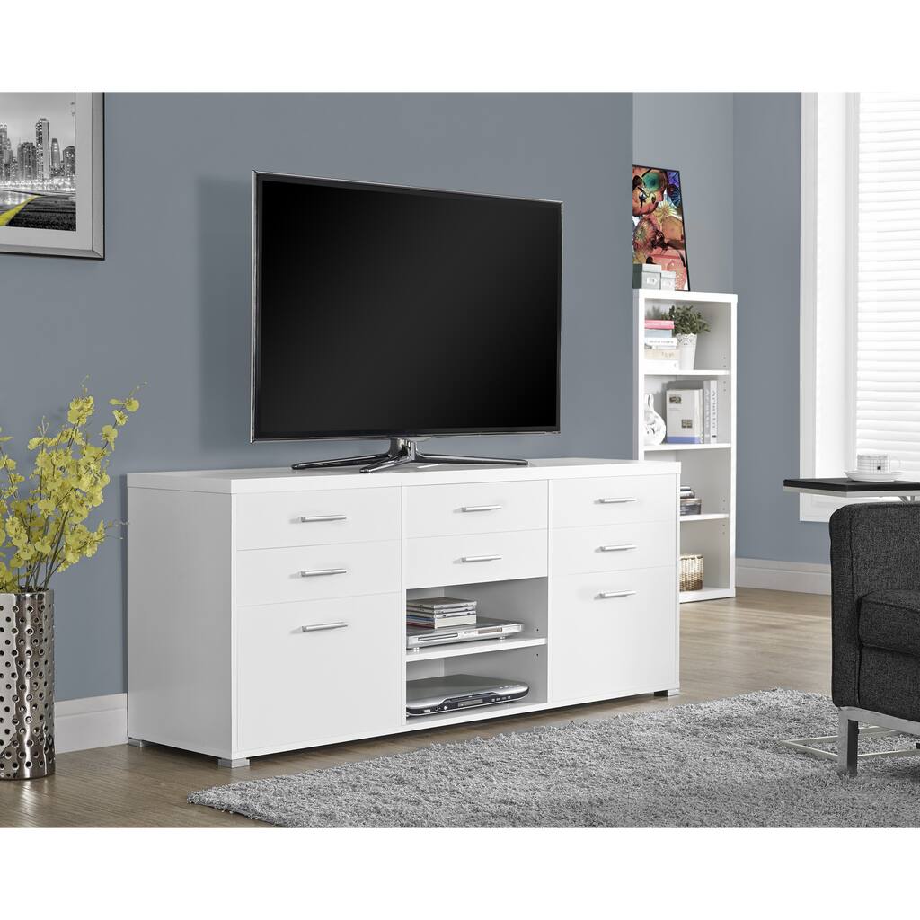 White Hollow-core 60-inch TV Console