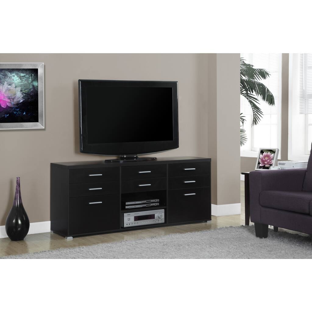 Cappuccino Hollow-core 8-drawer 60-inch TV Console