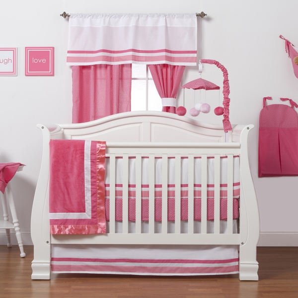 hot pink crib bumper