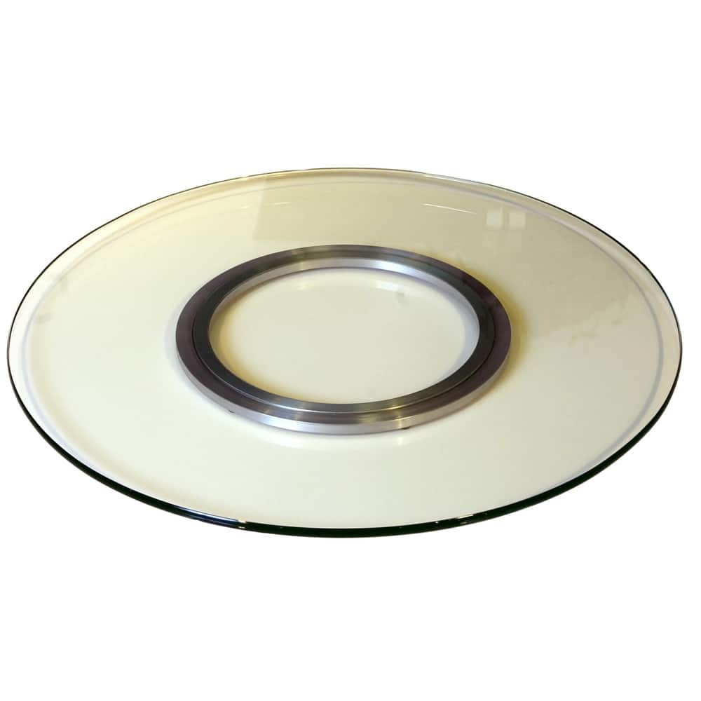 Somette 24-inch Round Glass Spinning Tray