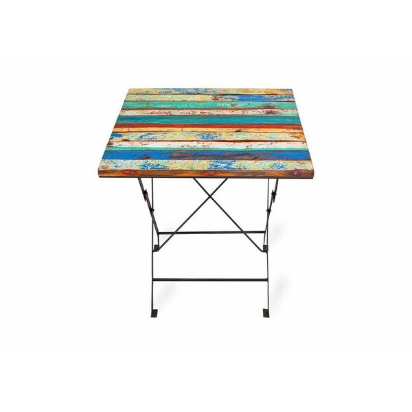 Teak Wood Folding Table The Dag Bistro Table Fully Assembled Patio Outdoor Boat For Garden Talkingbread Co Il