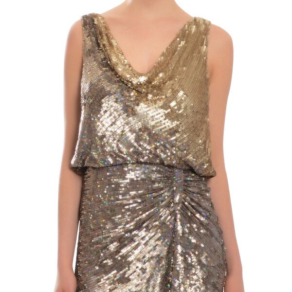 bronze evening dress