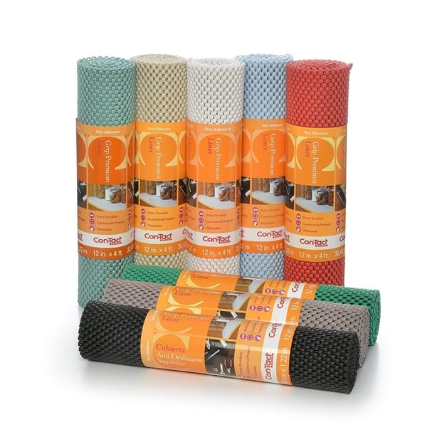 Con-Tact Grip Premium 12 in. x 4 ft. Lagoon Non-Adhesive Thick Grip Drawer and Shelf Liner (6-Rolls)