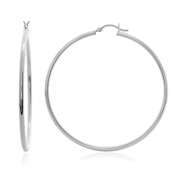 Sterling Essentials Silver 2 Inch Clic Hoop Earrings Free Sterling Essentials Silver 2 Inch Clic Hoop Earrings