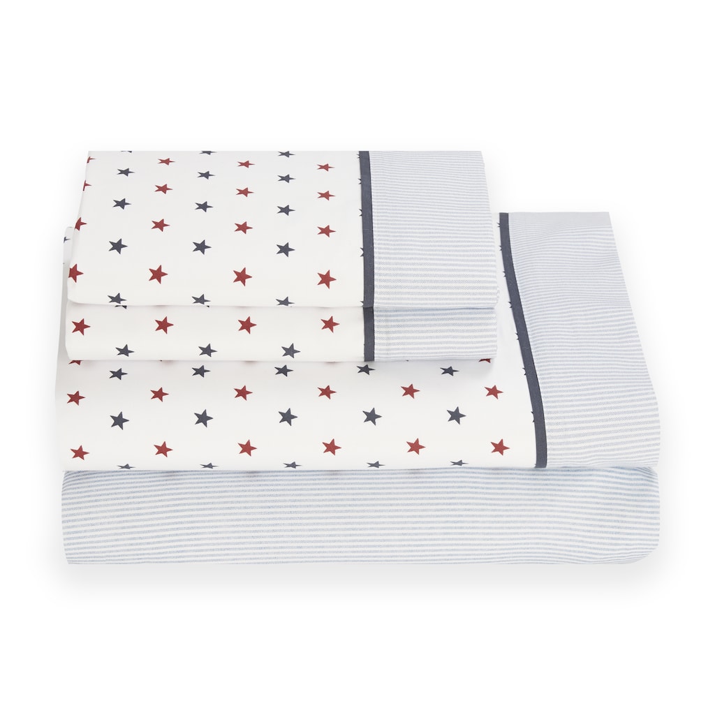 Tommy Hilfiger Union Stars Cotton Rich Sheet Set