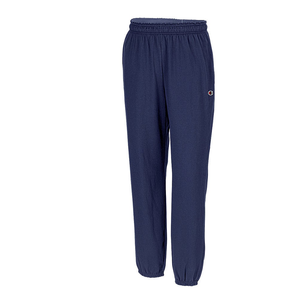 champion men's open bottom light weight jersey sweatpant