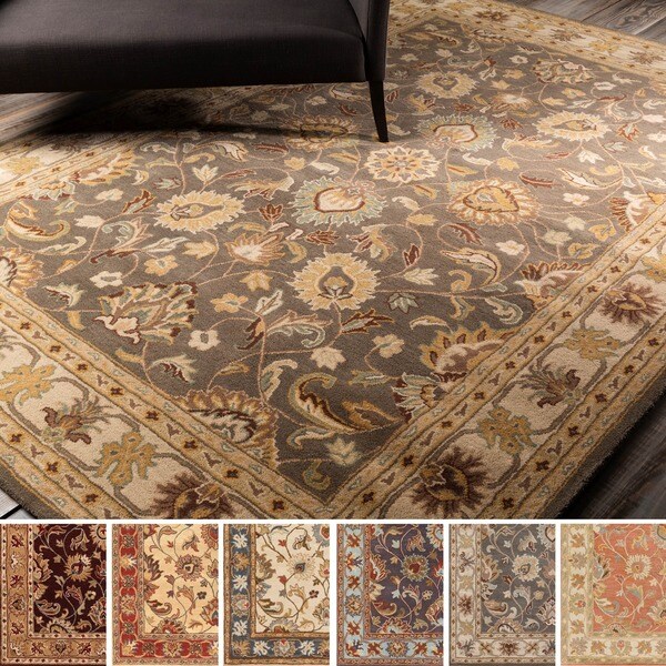 Hand-tufted Nia Traditional Wool Area Rug - 10' x 14'