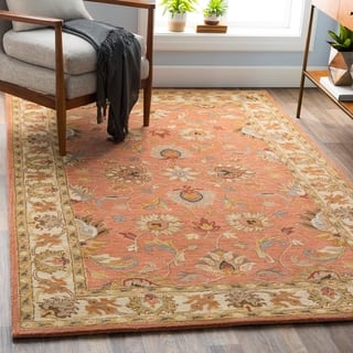 Burgundy Handmade 7x9 10x14 Rugs Online At Hand Tufted Nia Traditional Wool Area Rug 12