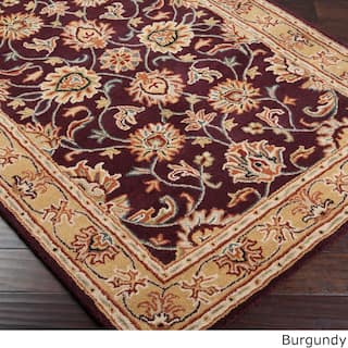 Burgundy 7x9 10x14 Rugs For Less Hand Tufted Nia Traditional Wool Area Rug 7 6 X 9
