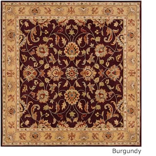 Burgundy Square Rugs Area For Less Hand Tufted Nia Traditional Wool Area Rug 9 Square Option
