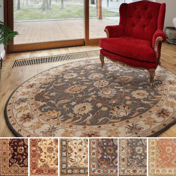 Shop Handtufted Nia Traditional Wool Area Rug (8' Round) On Sale Free Shipping Today
