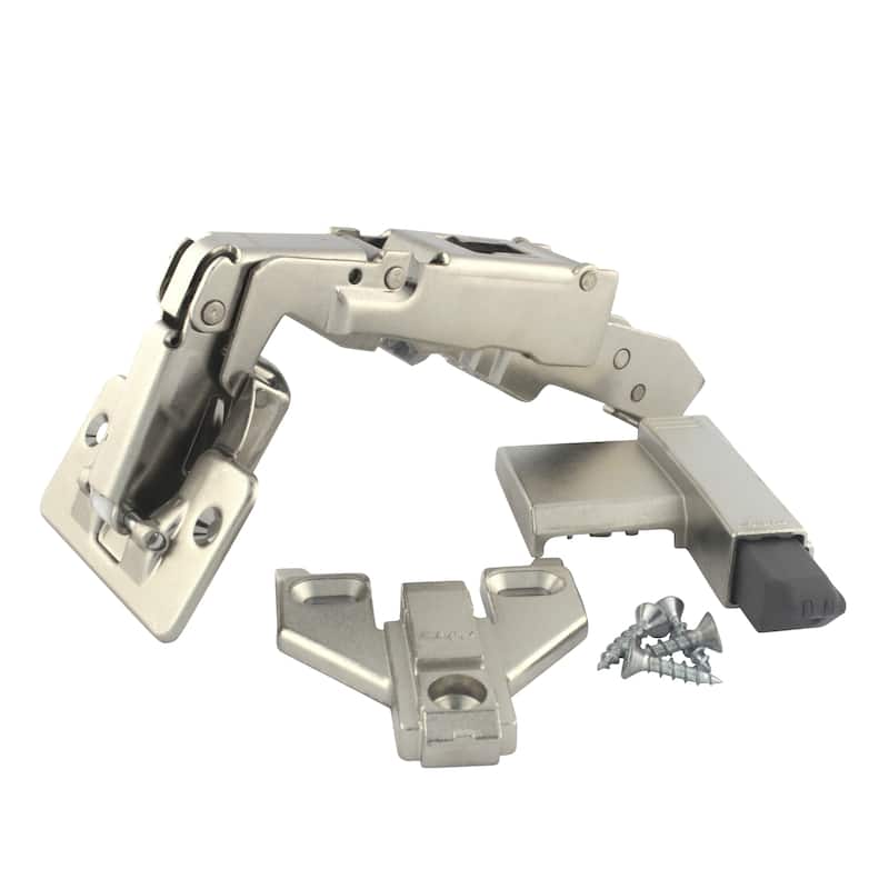 Blum 170-degree Clip Top Full Overlay Screw-on Soft Close Cabinet Hinge with Mounting Plate