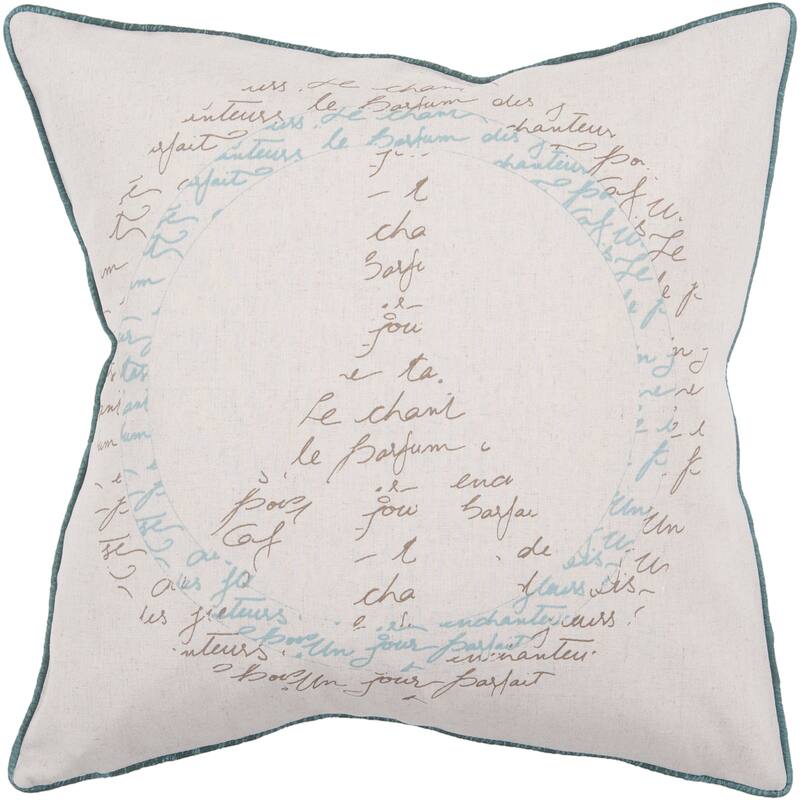 Artistic Weavers Ora Peace Sign Down- or Poly-filled Decorative Pillow