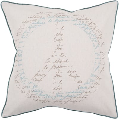 Artistic Weavers Ora Peace Sign Down- or Poly-filled Decorative Pillow