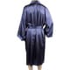 preview thumbnail 5 of 4, Leisureland Men's Blue/Black/Tan Satin Long 48-inch Kimono Robe