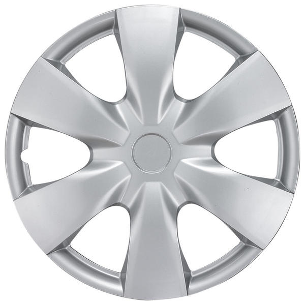 BDK Universal Fit 15 inch 4 piece Durable ABS Silver Hubcap Set