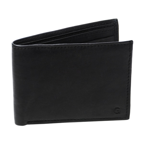 Monogrammed Windsor Black Genuine Leather Bi fold Wallet   16860571