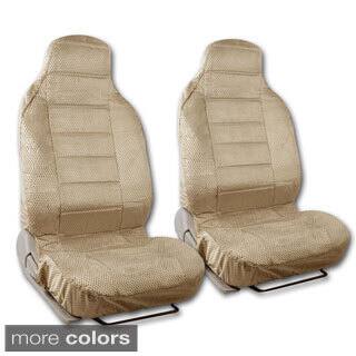 BDK Universal Fit 2 Piece Scottsdale Fabric High Back Bucket Seat Deluxe Front Car