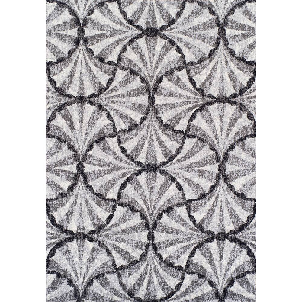 Flair Fan Wave Pattern Transitional Rug (8'2 x 10') - 8'2 x 10'