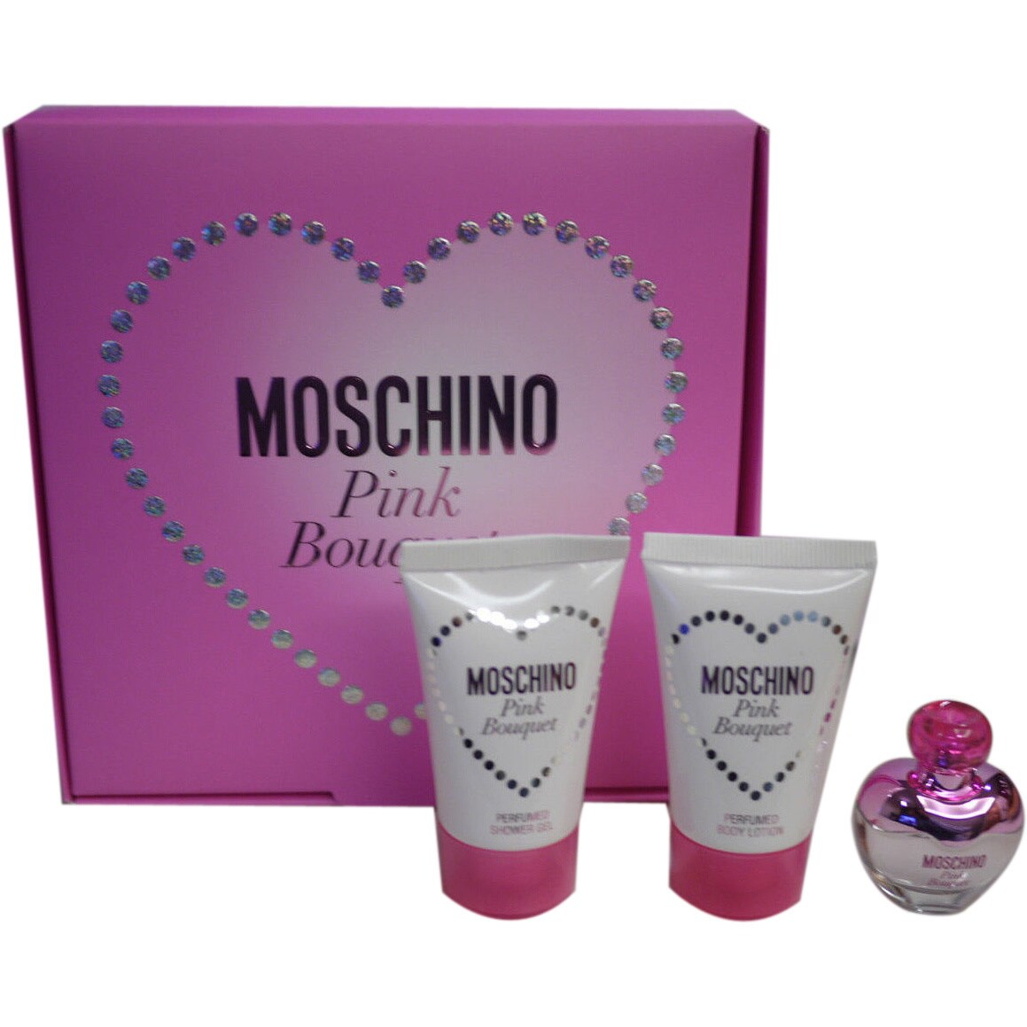 moschino pink bouquet gift set