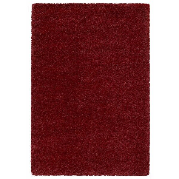 Loft Luxury Urban Shag Garnet Red Polypropylene Rug - 5'3 x 7'4