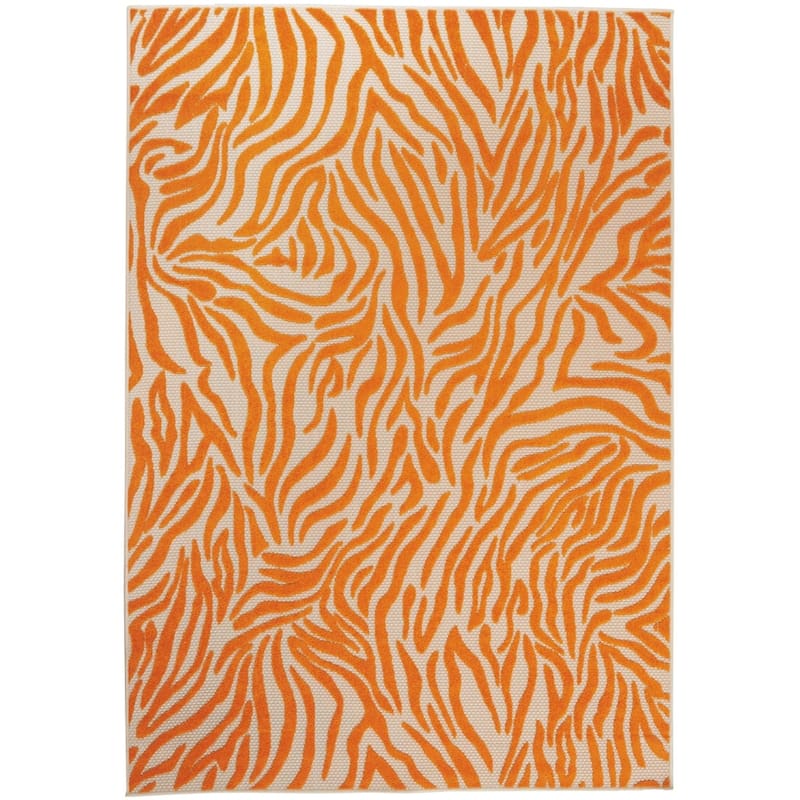 Nourison Animal Print Indoor/ Outdoor Area Rug - 9'6" x 13' - Orange