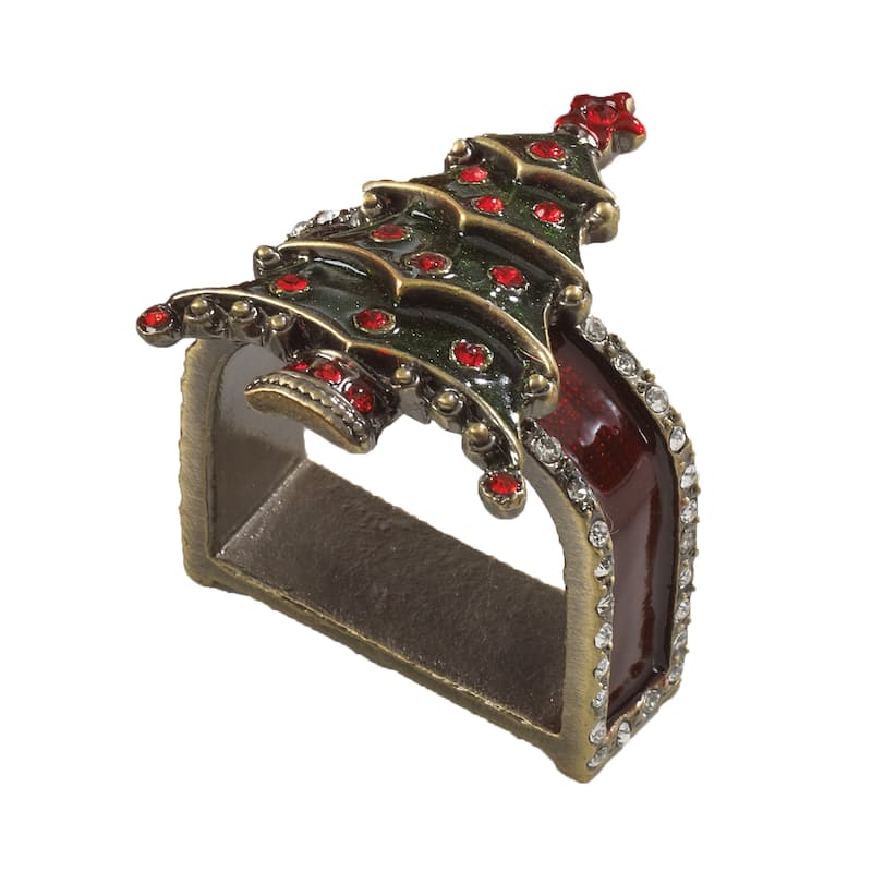 Christmas Design Napkin Ring - set of 4 - Christmas Tree