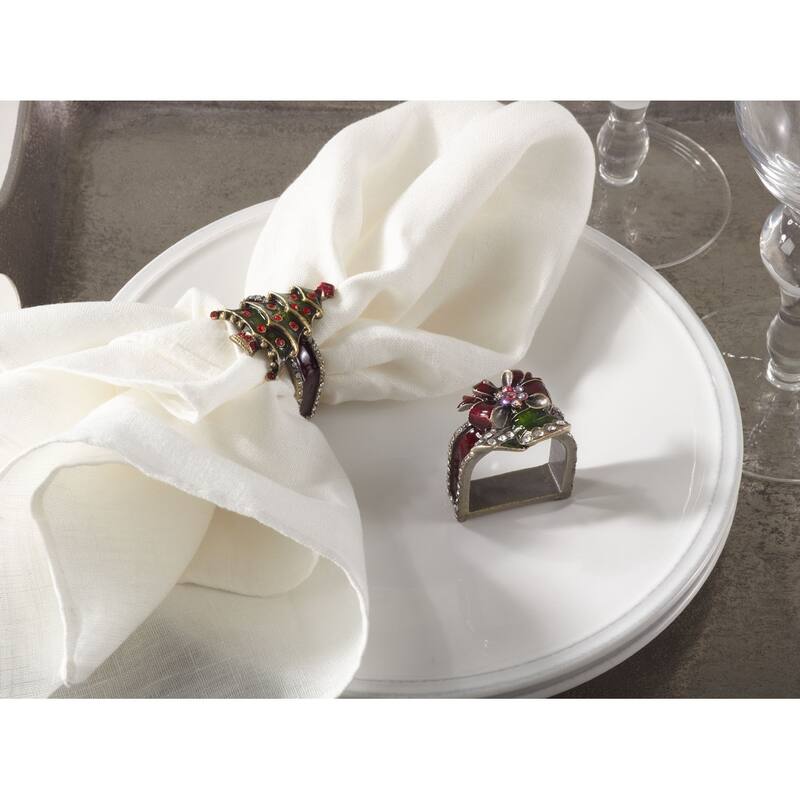 Christmas Design Napkin Ring - set of 4