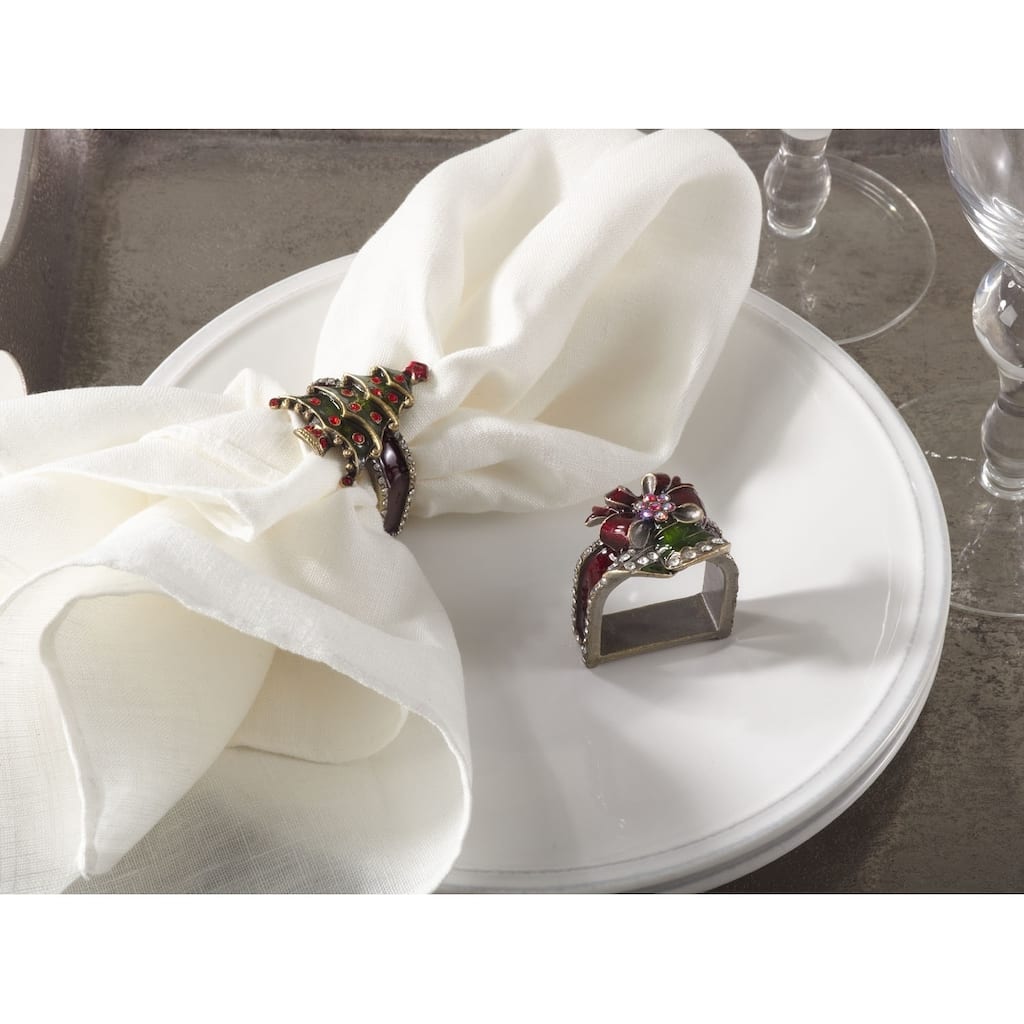 Christmas Design Napkin Ring - set of 4