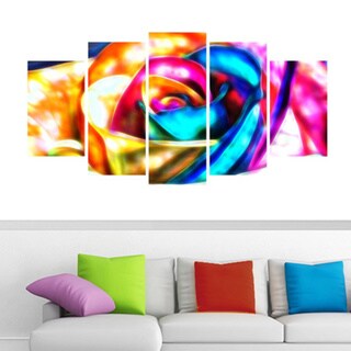 Colorful Rose Animal Art Canvas (Multiple Sizes)  Oversized-image
