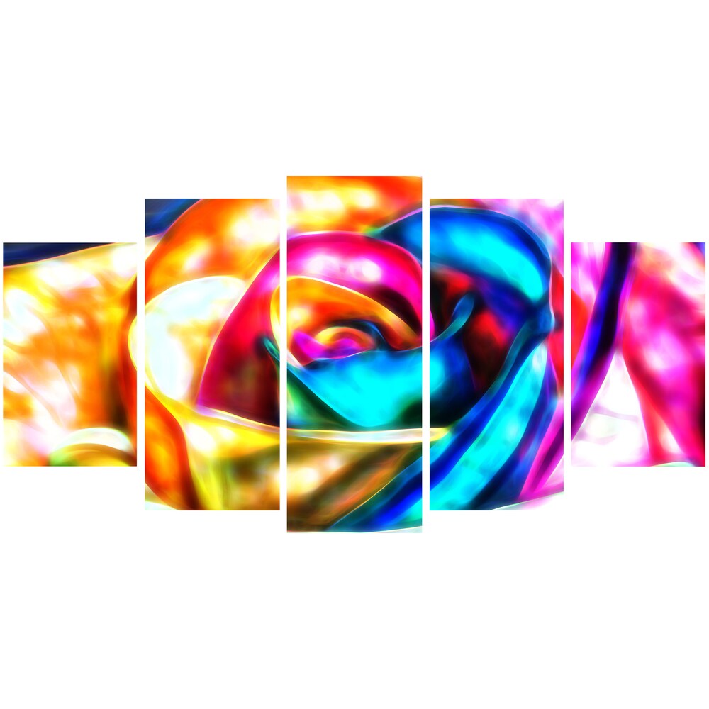 Colorful Rose Animal Art Canvas (Multiple Sizes)  Oversized