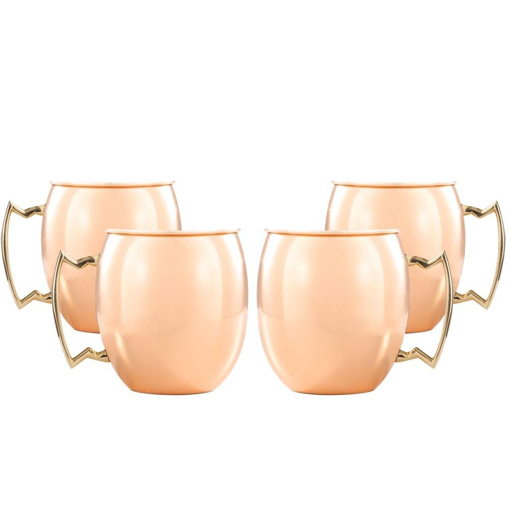 Handmade Moscow Mule 16-ounce Copper Mugs (India)