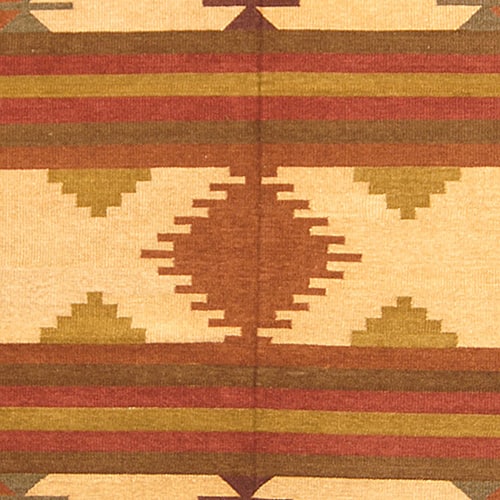 HERAT ORIENTAL Handmade 6' x 9' Chenille Geometric Kilim Rug - 6' x 9'