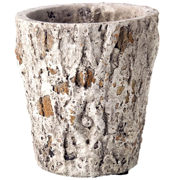 Sage & Co 8.5 inch Cement Faux Bois Planter Large