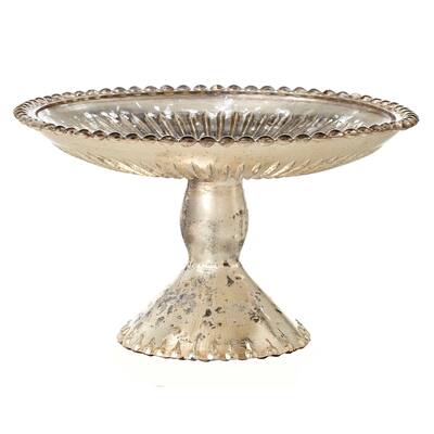 8-inch Glass Cake Plate On Stand